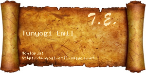 Tunyogi Emil névjegykártya